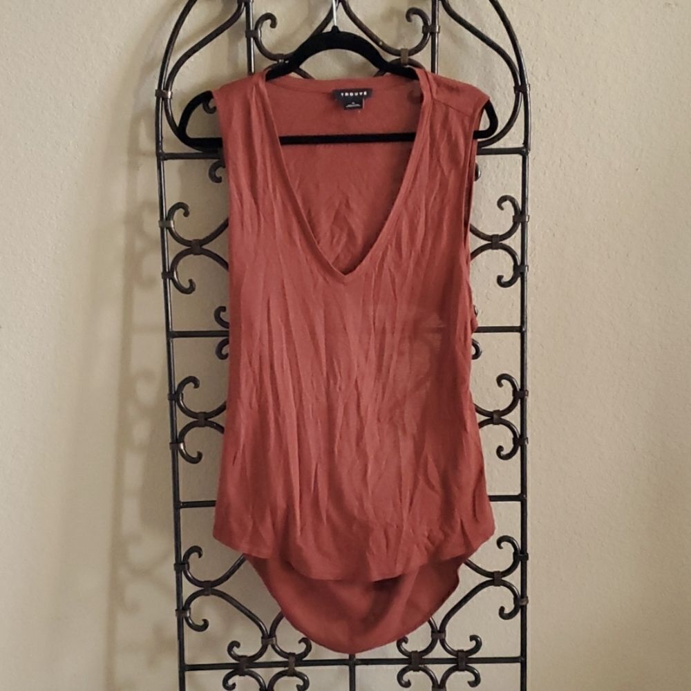 TROUVE Cutout Drape Back Tank - Size XL